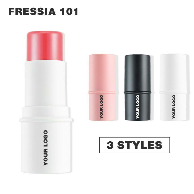 Penyesuaian MOQ RENDAH 8 Warna Blush Makeup Blush Stick Blush untuk Putih Hitam Merah Jambu 3 Warna Stick Pilih