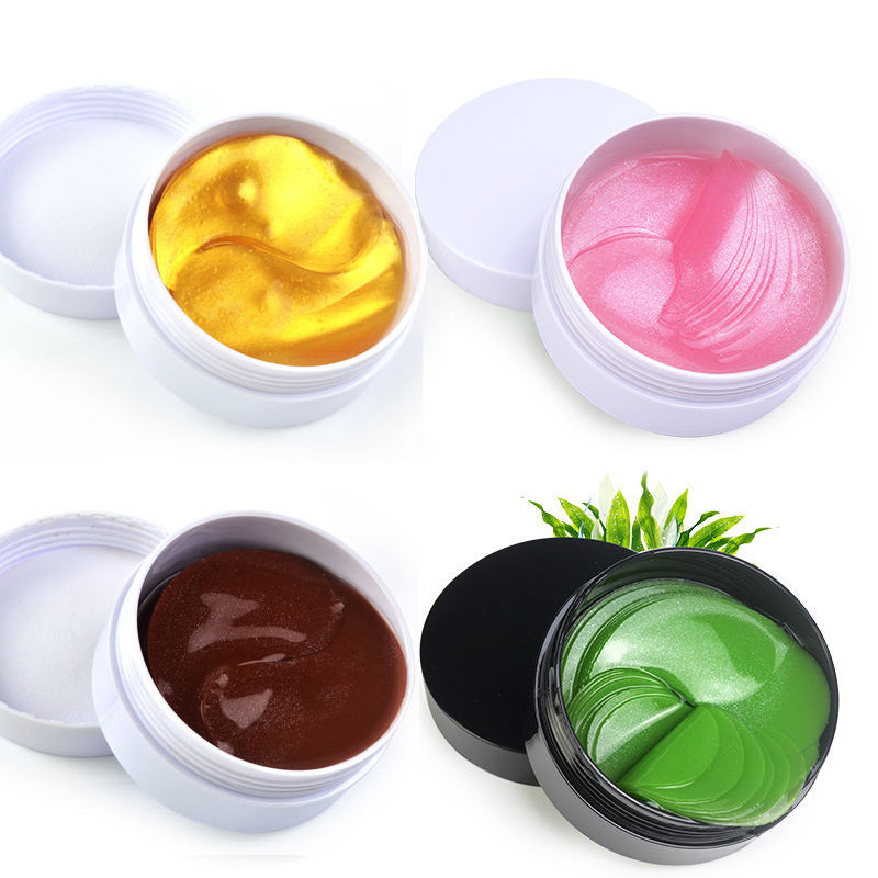 Tompok Emas 24K Bawah Mata Topeng Mata Kolagen Anti-Penuaan Asid Hyaluronik Di Bawah Mata Topeng Menghilangkan Lingkaran Hitam