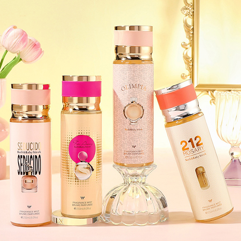 Minyak Wangi Jenama 250ml Sweet Floral Women Body Spray Body Mist Parfums Minyak Wangi Pereka