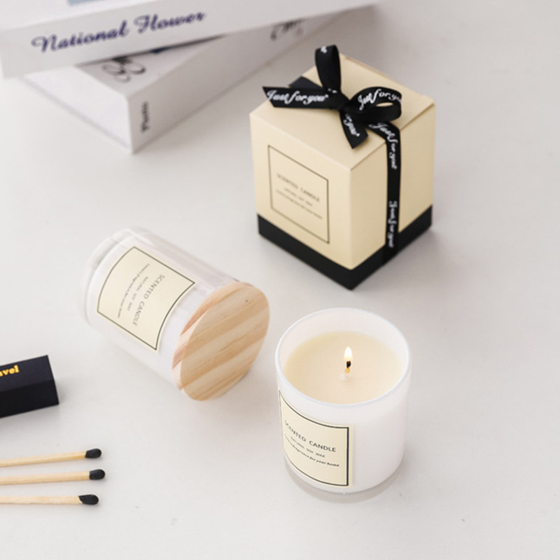 150g Set Hadiah Lilin Bau Soya Bulat Romantik Lilin Hari Jadi Mewah Buatan Tangan Mewah Lilin Wangi Vegan