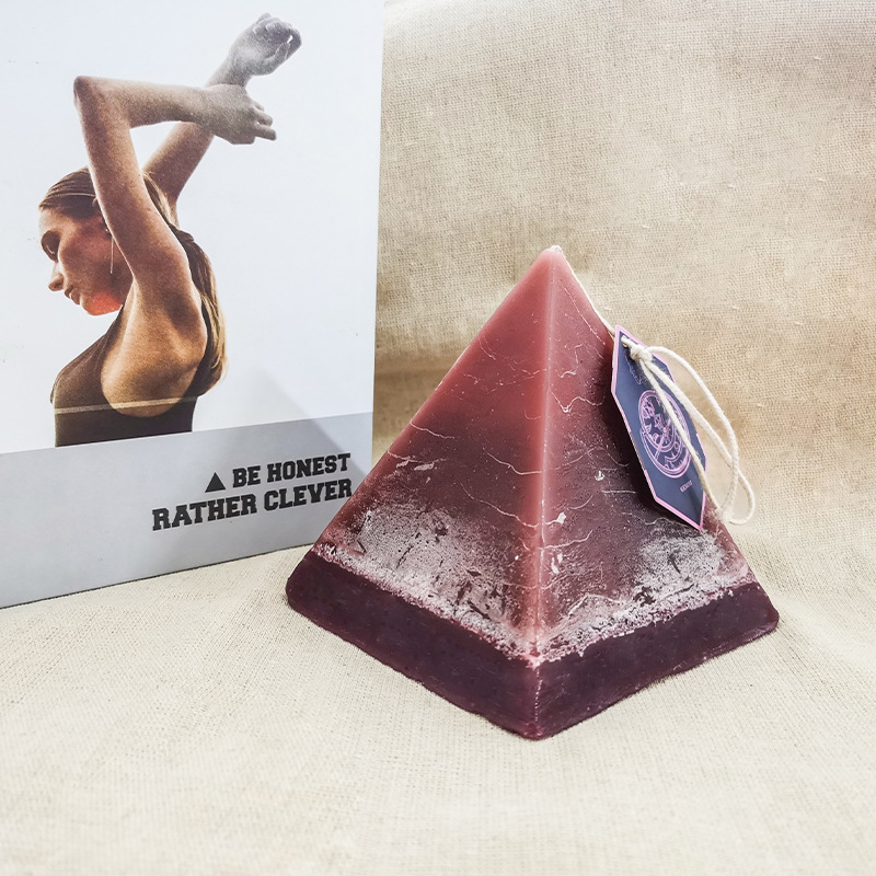 250g Lilin Kristal Mewah Buatan Tangan Zodiak Lilin Piramid Wangi dengan Kristal