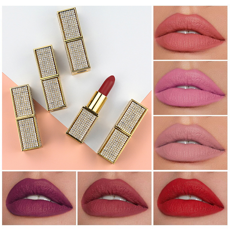 Oem Low Moq 13 Warna Melembapkan Tahan Lama Label Logo Tersuai Vegan Nude Matte Lipstick Gincu